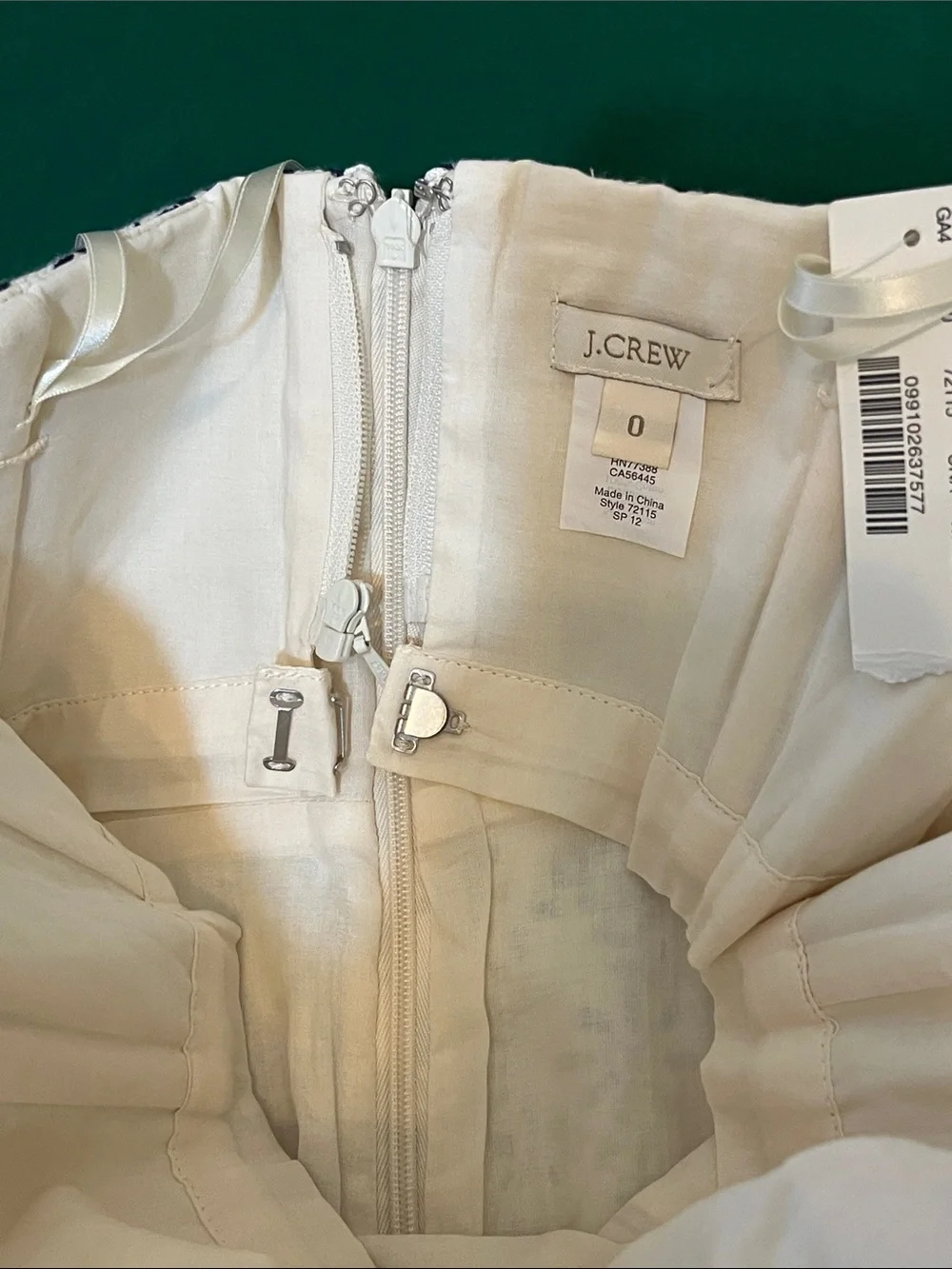 J. Crew strapless shell